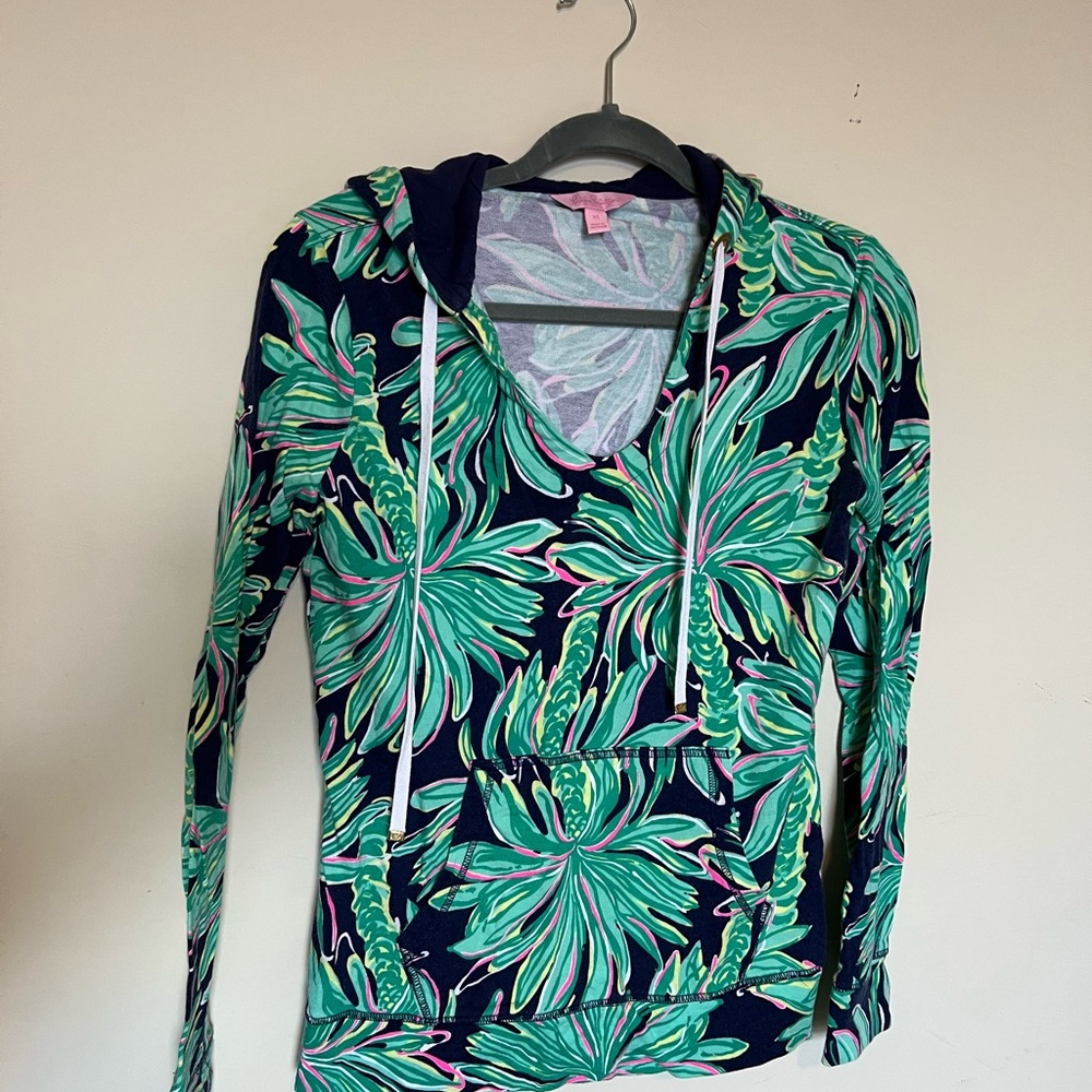 Lilly Pulitzer Tropical Leaf Print Hoodie